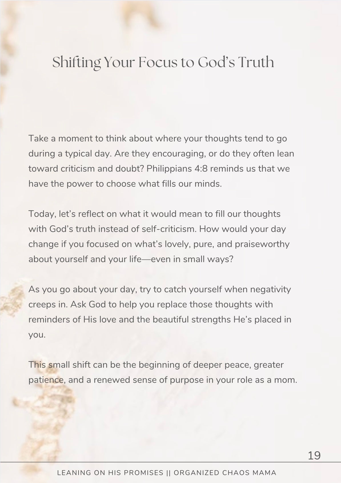 Leaning on His Promises 5 Day Workbook - EBOOK